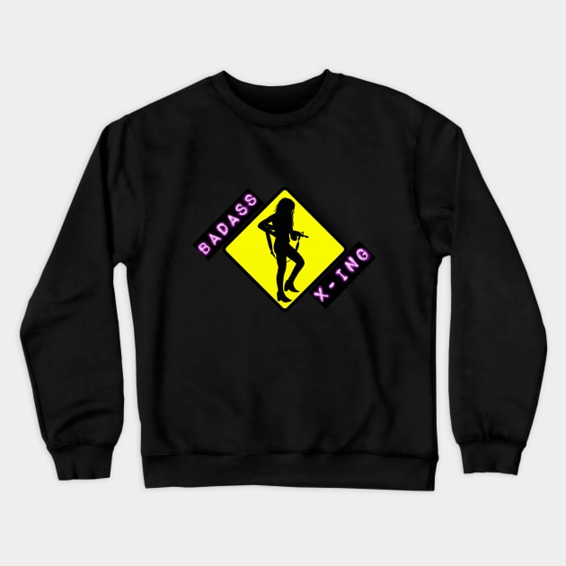 Badass Crossing Crewneck Sweatshirt by GavinTheGhost